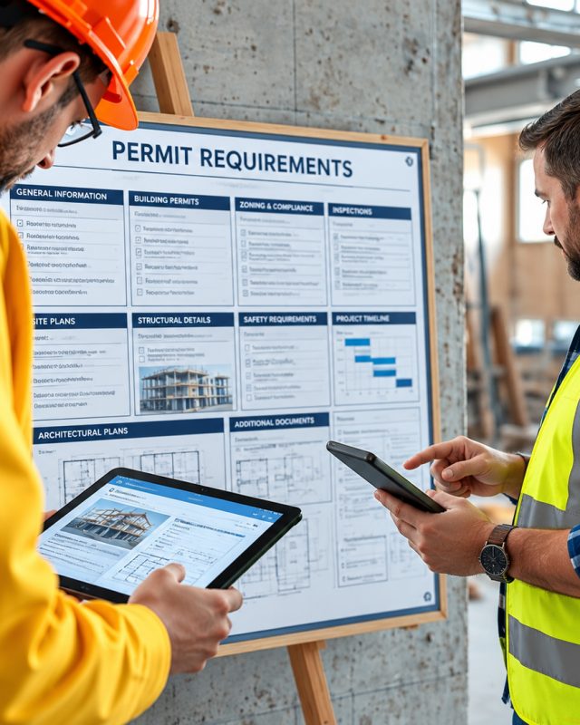 Digital permit tracking and inspection logs for active jobs