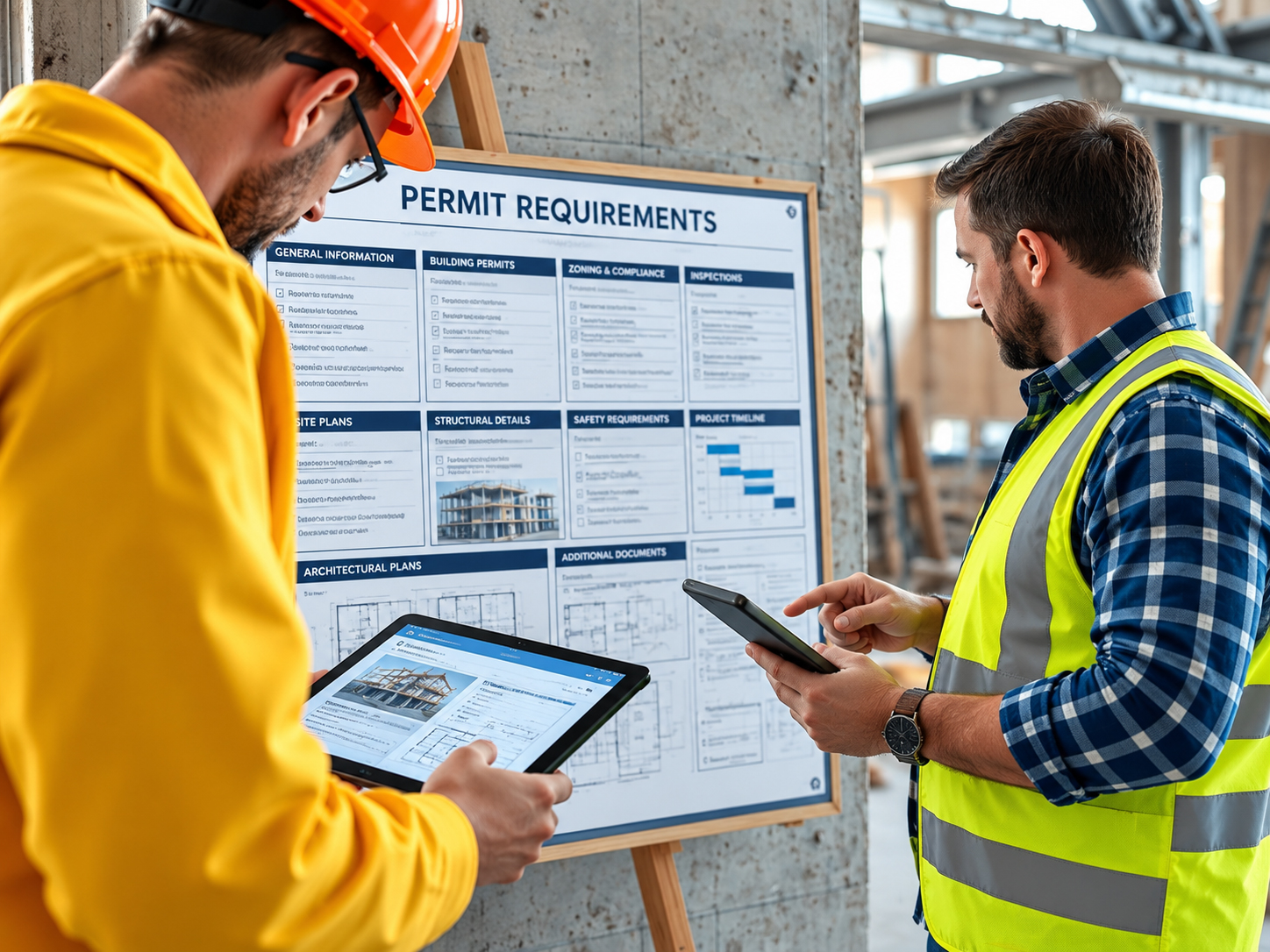 Digital permit tracking and inspection logs for active jobs
